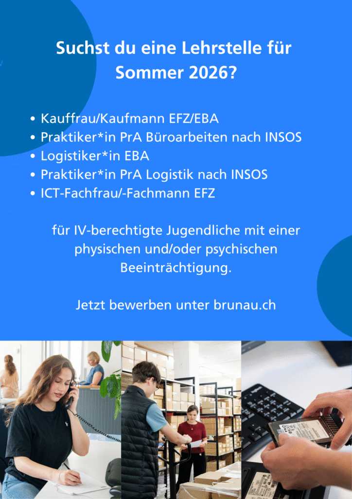  Lehrstellen 2026 - Brunau-Stiftung Motiv 